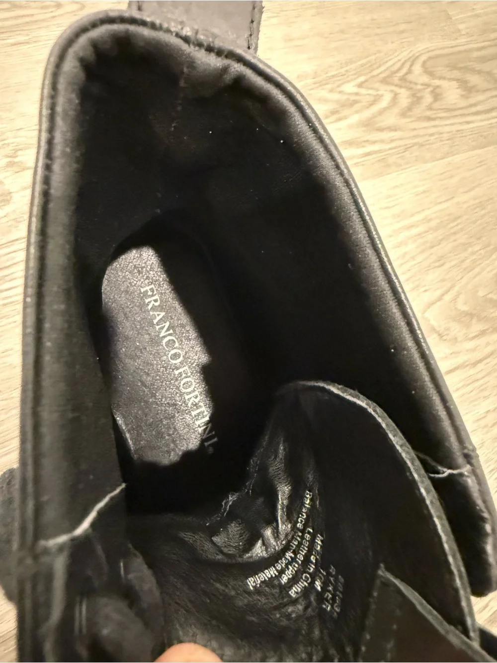 Franco Fortini Black Lace-Up Platform Combat Boots great condition!!